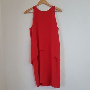 Red 100% Silk Cynthia Rowley Women's Dress Size 6